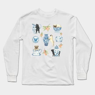 Pug Vintage china Long Sleeve T-Shirt